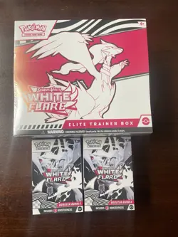 Pokemon White Flare Elite Trainer Box ETB + 2 White Flare Booster Bundle Sealed - Image 1