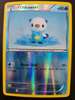 OSHAWOTT 28/114 C BLACK & WHITE POKEMON NM/M - Image 1