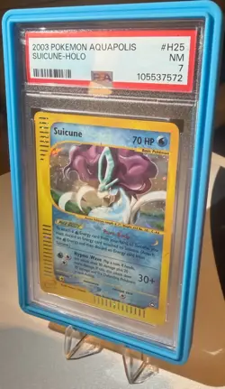 2003 POKEMON AQUAPOLIS SUICUNE-HOLO #H25 PSA 7 CERT #105537572 - Image 2
