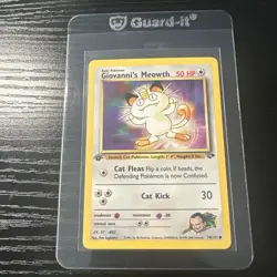 Giovanni's Meowth 74/132 1st Edition Uncommon Excellent Gym Challenge WOTC - Image 1