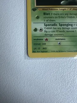 Erika’s Oddish 1st Edition Gym Heroes 78/132 WOTC Vintage Pokemon - Image 2