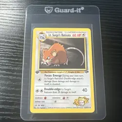 Lt. Surge’s Raticate 53/132 1st Edition Gym Challenge WOTC Vintage Pokemon - Image 1