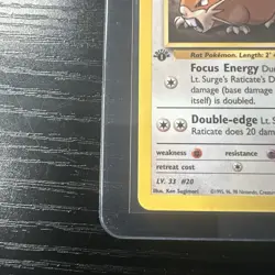 Lt. Surge’s Raticate 53/132 1st Edition Gym Challenge WOTC Vintage Pokemon - Image 2