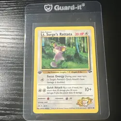 Lt Surge’s Rattata 1st Edition Gym Challenge 85/132 WOTC Vintage Pokemon - Image 1