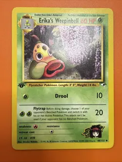 Pokemon TCG Erika's Weepinbell 048/132 Gym Heroes 1st Edition LP Free Shipping! - Image 2