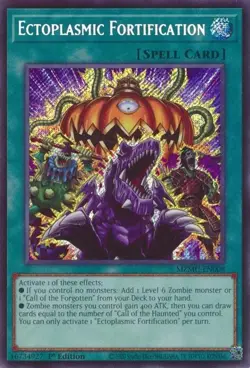 Yugioh Maze of Muertos: Ectoplasmic Fortification MZMU-EN008 Secret Rare NM - Image 1