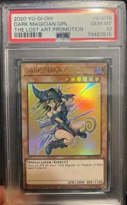 Yu-Gi-Oh Dark Magician Girl LART-EN019 Ultra Rare Lost Art Promo PSA10 - Image 1