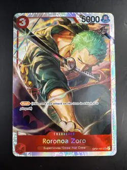 Roronoa Zoro OP01-025 Ultra Deck The Three Captain One Piece English NM - Image 1