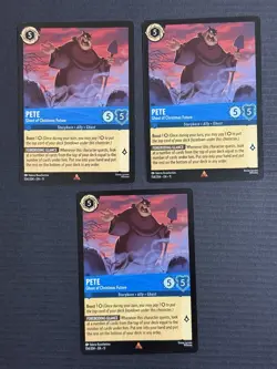 Disney Lorcana Pete Ghost Of Christmas Future Rare Winterspell Non-foil Qty 3 - Image 1