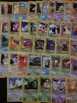 Pokemon 60 Card No Duplicate Lot Fossil Gym Heroes Challenge Neo Genesis WOTC LP - Image 5