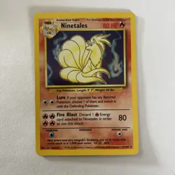 Pokemon Ninetales Base Set 12/102 Holo 1999 WOTC TCG Card Vintage - Image 1