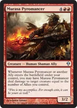 MTG - Murasa Pyromancer - Foil - Zendikar - NM, English Magic FLAT RATE SHIP - Image 1