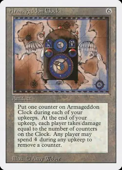 Armageddon Clock NM/M Revised Edition Artifact Mtg Magic English Regular - Image 1