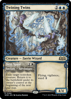 x1 Twining Twins // Swift Spiral WOE MTG 296 SHOWCASE RARE M/NM 1x - Image 1