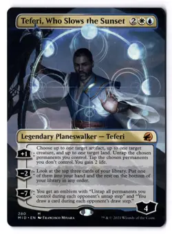 Teferi, Who Slows The Sunset NM* BORDERLESS Innistrad Midnight Hunt -UnltdCards - Image 1