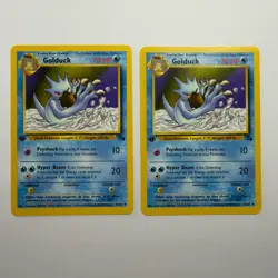 Pokemon TCG Golduck Fossil #35/62 2-Card Lot WOTC Vintage 1999 1st Edition - Image 1