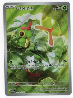 Pokemon Caterpie 172/165 Illustration Rare Scarlet & Violet 151 Holo Full Art NM - Image 1