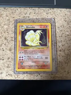 Pokemon TCG Ninetales Base Set Holo Unlimited Rare Card 12/102 1999 WOTC - Image 1