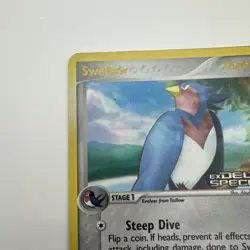 Pokemon TCG Swellow 32/113 Reverse Holo Rare Stamped EX Delta Species 2005 DMG - Image 3