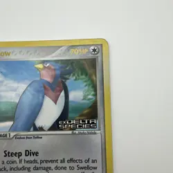 Pokemon TCG Swellow 32/113 Reverse Holo Rare Stamped EX Delta Species 2005 DMG - Image 4