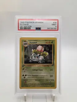 Ivysaur 1999 Pokemon SPANISH 1st Edition Base Set Ivysaur 30/102 PSA 9 MINT - Image 1