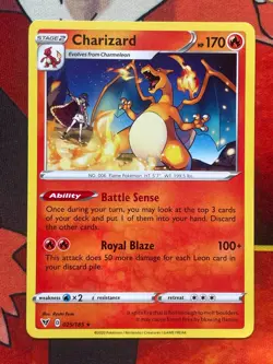 Charizard 25/185 Non-holo Rare - Pokemon SWSH04: Vivid Voltage - NM - Image 1