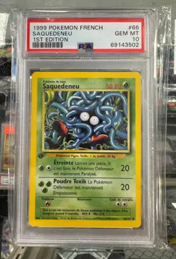 1999 Pokemon French Tangela 066/102 Base Set Regular GEM MINT 10 - Image 1