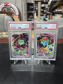 Bulbasaur Ivysaur Mega Evolutions Consecutive Psa 10 Illustration Rare Pokemon - Image 1