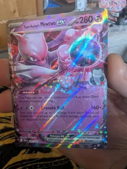 Pokemon TCG Destined Rivals Team Rocket's Mewtwo EX 081/182 Double Rare - Image 1