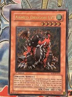 Armed Dragon LV5 SOD-EN014 1st Edition Ultimate Rare Yu-gi-oh MP - Image 1