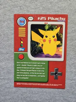 TV2 #25 Pikachu 1999 Pokemon Card Topps TV Animation Edition Blue Label - Image 2