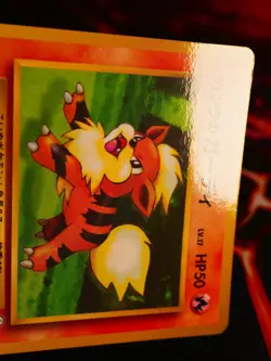 LP JAPANESE Pokemon BLAINE'S GROWLITHE Card COROCORO Glossy Comic PROMO Gym #058 - Image 4