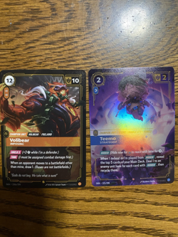 Riftbound TCG 24 Card Lot Teemo 121 and Volibear Foil 158a Body and Mind - Image 1