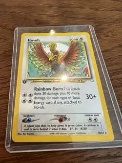 1st Edition Ho-oh 18/64 - Neo Revelation - Rare Pokemon Card - NM - Image 3