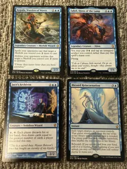 Magic The Gathering MTG Blue Rare Card Lot Kopala Zahid Jace Archivist - Image 1