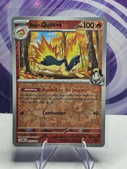 Pokemon TCG Ethan's Quilava Destined Rivals 033/182 Reverse Foil NM/M - Image 1