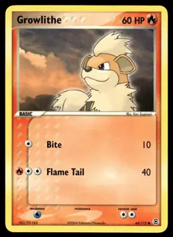 Pokemon TCG FireRed & LeafGreen #64/112 Growlithe LP - Image 1