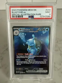 PSA 9 Blastoise ex #200 Special Illustration Rare 2023 Pokemon SV 151 - Image 2