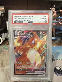 2020 Pokemon SWSH Darkness Ablaze -- Charizard VMAX #020 -- PSA 10 GEM MINT - Image 1