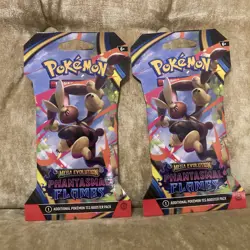 Phantasmal Flames Mega Evolutions Pokemon TCG Booster Packs X2 Sleeved Brand New - Image 1