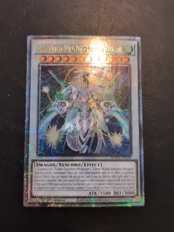 Yu-Gi-Oh QUARTER CENTURY RARE CRYSTAL CLEAR WING OVER SYNCHRO DRAGON SUDA 1ST - Image 1