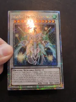 Yu-Gi-Oh QUARTER CENTURY RARE CRYSTAL CLEAR WING OVER SYNCHRO DRAGON SUDA 1ST - Image 2