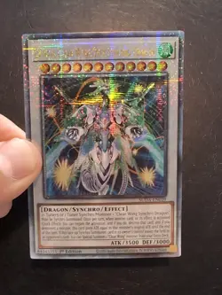 Yu-Gi-Oh QUARTER CENTURY RARE CRYSTAL CLEAR WING OVER SYNCHRO DRAGON SUDA 1ST - Image 3