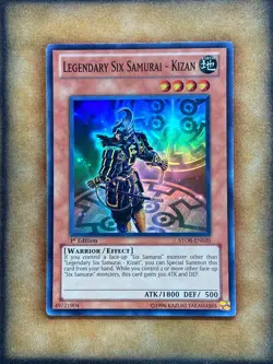 Yugioh Legendary Six Samurai - Kizan STOR-EN020 Super Rare 1st Ed NM - Image 1