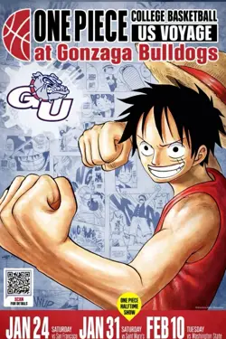 ONE PIECE COLLEGE BASKETBALL US VOYAGE CARD, MONKEY D.LUFFY GONZAGA-MINT+ POSTER - Image 3