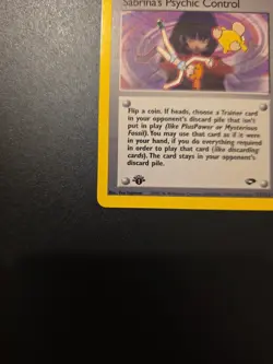 Pokemon TCG Cards 121/132 Sabrina’s Psychic Control 1st Edition Gym Challenge NM - Image 5