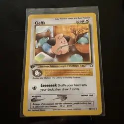 Pokemon Cleffa 20/111 Neo Genesis 1st Edition Rare Card 30 HP English 2000 - Image 1