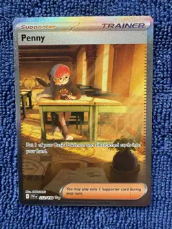 Pokemon Card Penny Full Art Supporter Trainer 252/198 Scarlet & Violet Near Mint - Image 1