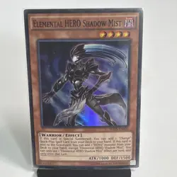 Yugioh Elemental HERO Shadow Mist SDHS-EN001 Super Rare Unlimited NM Card - Image 1