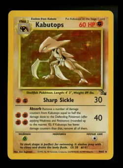 #3 Kabutops 9/62 Fossil 1999 Holo Rare WOTC Pokemon Card TCG - Image 1